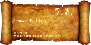 Tomor Milica névjegykártya